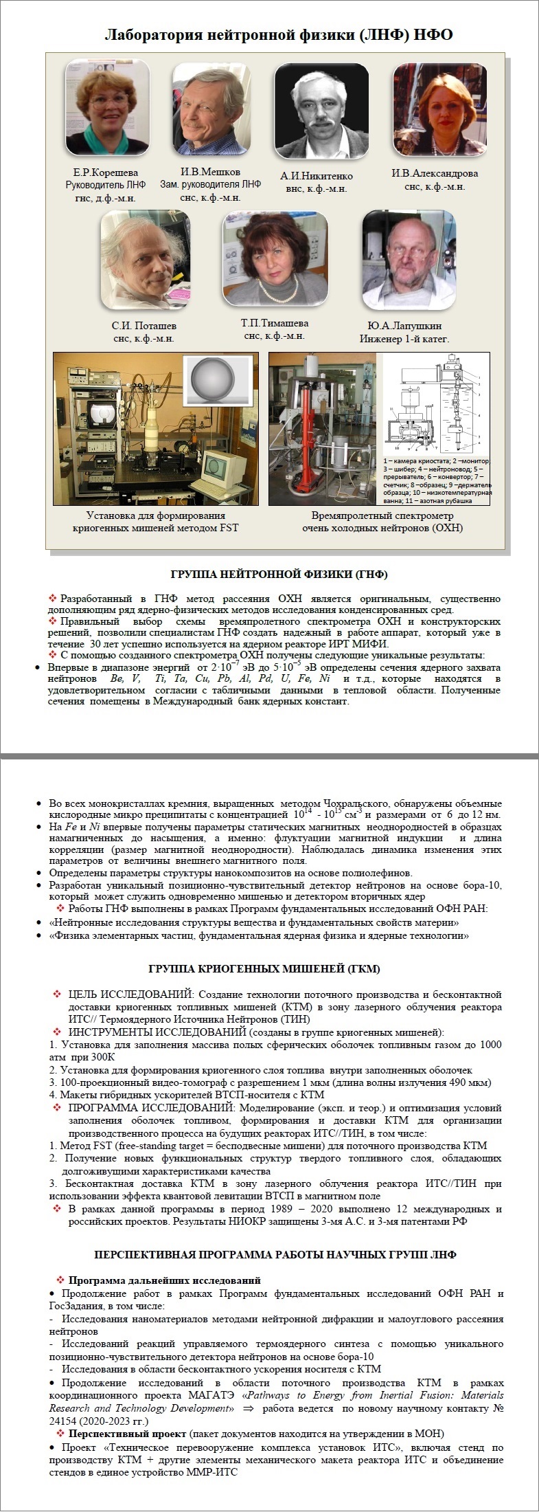 ЛНФ Общая информация